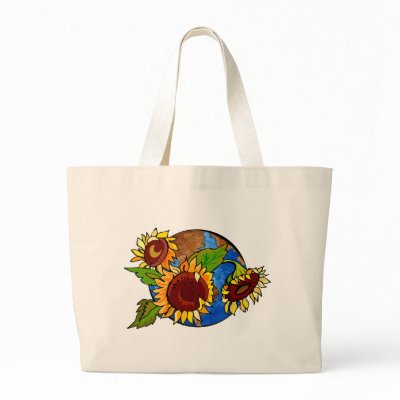 Earth Day Sunflower Bag by politicalgirl