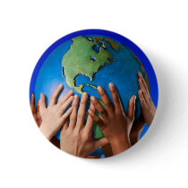 EARTH DAY THINK GREEN PINBACK BUTTON