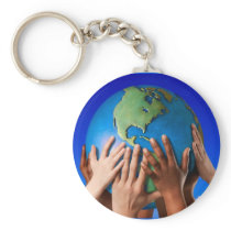 EARTH DAY THINK GREEN KEY CHAINS
