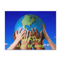 EARTH DAY THINK GREEN POST CARDS