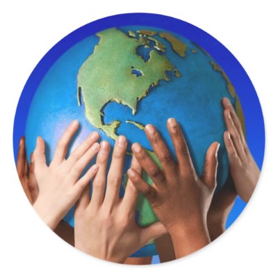 EARTH DAY THINK GREEN STICKER by APOLITICAL_BITCH