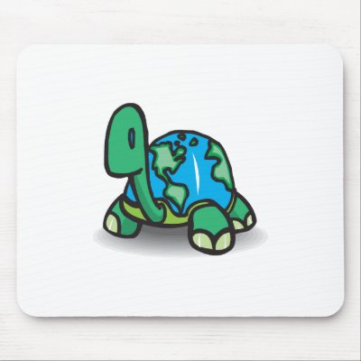 Earth Day Turtle Mouse Mat by Eholidayz