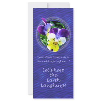 Earth Day Viola Bookmark - Rack Card by anuradesignstudio
