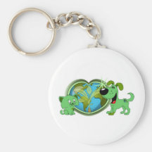 Earth Day with Leaf and Blade Keychain