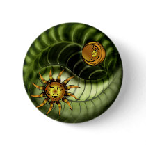 Earth Day Yin Yang Button
