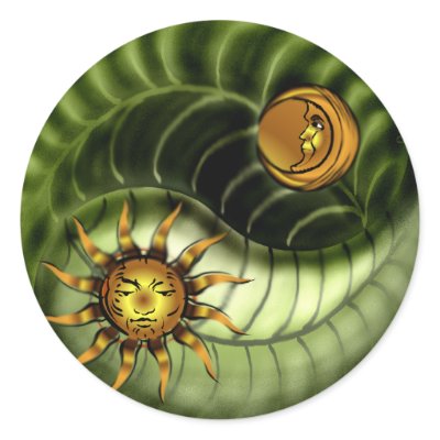 Earth Day Yin Yang Sticker by Jaenne