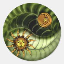 Earth Day Yin Yang Sticker