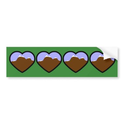 Earth Elemental Heart Bumper Sticker by TimeStop