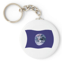 Earth Flag Keychain