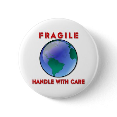 Earth - Fragile Pin by netbrands
