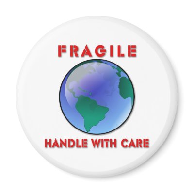 Earth - Fragile Fridge Magnet by netbrands