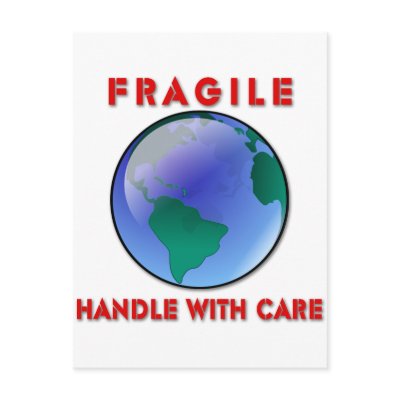 Earth - Fragile Post Card by netbrands