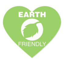 Earth Friendly Heart Stickers