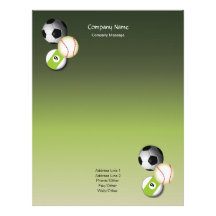 Earth Gradient Sports Stationery Letterhead