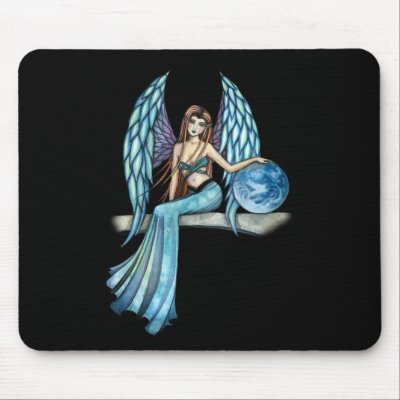 Earth Guardian Angel Fairy Mouse Mats by robmolily