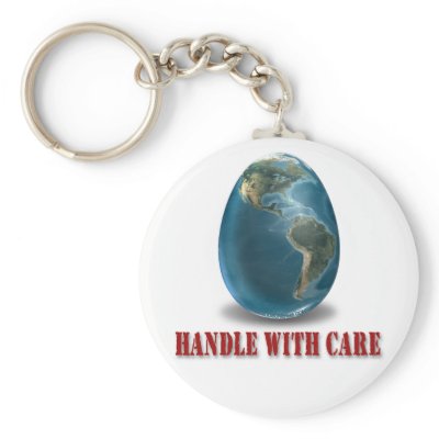 Earth Handle With Care Keychain by Curious_Dreams