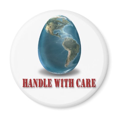 Earth Handle With Care Magnet by Curious_Dreams