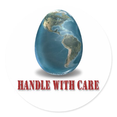 Earth Handle With Care Sticker by Curious_Dreams