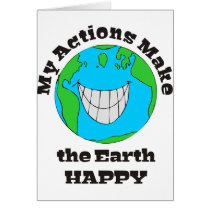 Earth Happy Greeting Cards