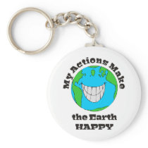 Earth Happy Key Chain