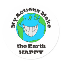 Earth Happy Sticker