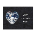 Earth Heart (Add Background Colour) Post Card