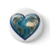 Earth_Heart Pinback Button