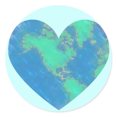 Earth Heart Stickers by teeboutique