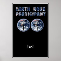 Earth Hour Participant (w/Clocks) Posters