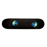 Earth in space skate board