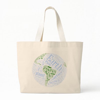 Earth in Tagxedo Tote Bag by tagxedo