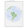 Earth in Tagxedo Greeting Cards