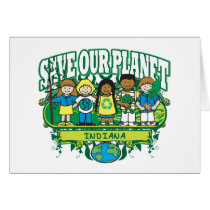 Earth Kids Indiana Greeting Cards