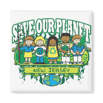 Earth Kids New Jersey Magnet