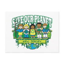 Earth Kids New Jersey Postcard