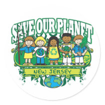 Earth Kids New Jersey Sticker