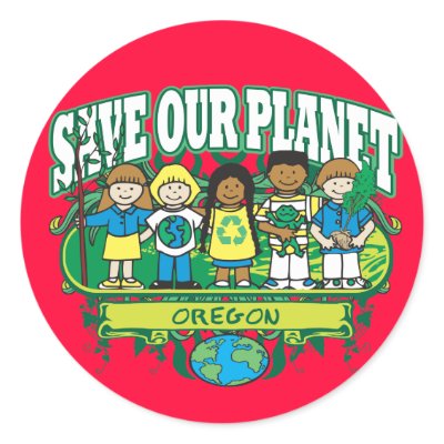Earth Kids Oregon Stickers by greenprideearthkids