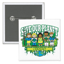 Earth Kids Vermont Buttons