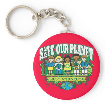 Earth Kids West Virginia Keychains by greenprideearthkids