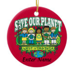 Earth Kids West Virginia Christmas Tree Ornament