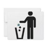 Earth Litter Disposal Custom Invitations