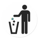 Earth Litter Disposal stickers