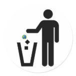Earth Litter Disposal stickers