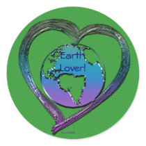 EARTH LOVER Series Round Stickers