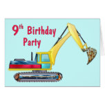 Earth Mover 9th Birthday Greeting Card