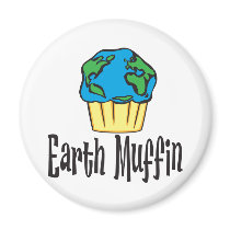 Earth Muffin Fridge Magnet