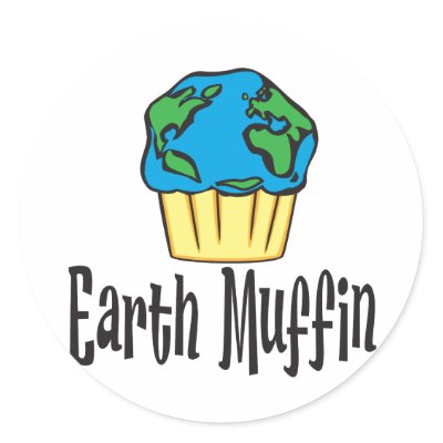 Earth Muffin Round Stickers by GardenObsessions
