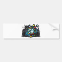 Earth_Music Bumper Sticker