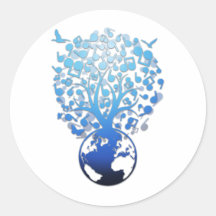 Earth_Music Round Sticker