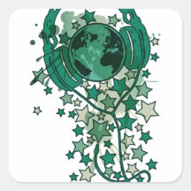 Earth_Music Square Sticker